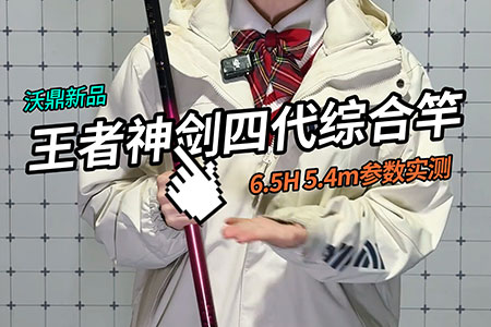 新品情报 | 沃鼎王者神剑四代综合竿6.5H升级实测！